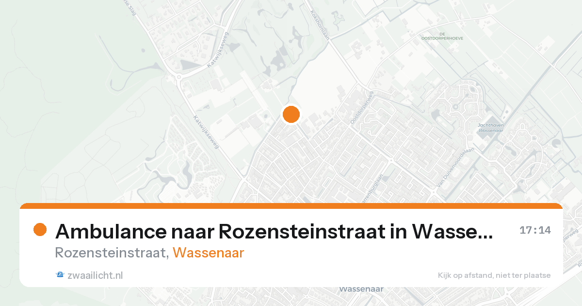 Ambulance naar Rozensteinstraat in Wassenaar — 16 aug 2026
