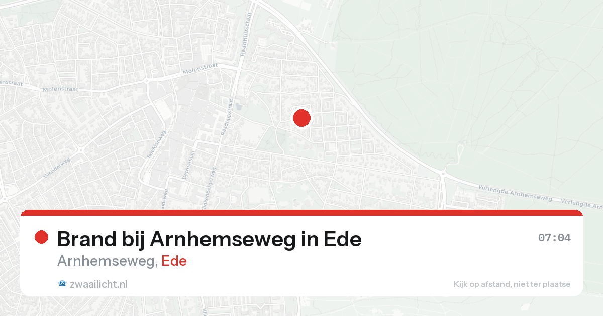 Brand bij Arnhemseweg in Ede — 21 aug 2026