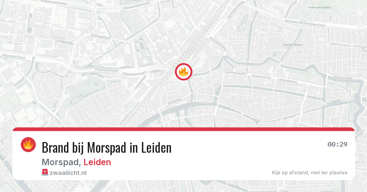 Brand bij Morspad in Leiden — 13 apr 2026
