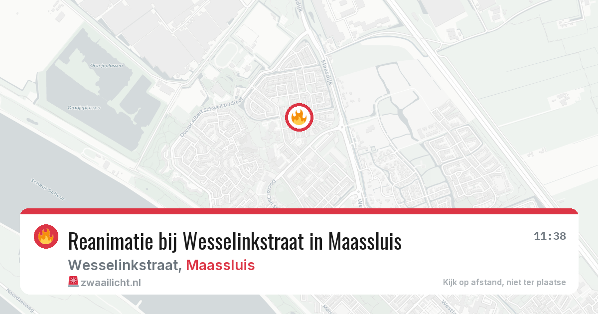 Reanimatie bij Wesselinkstraat in Maassluis — 1 aug 2026