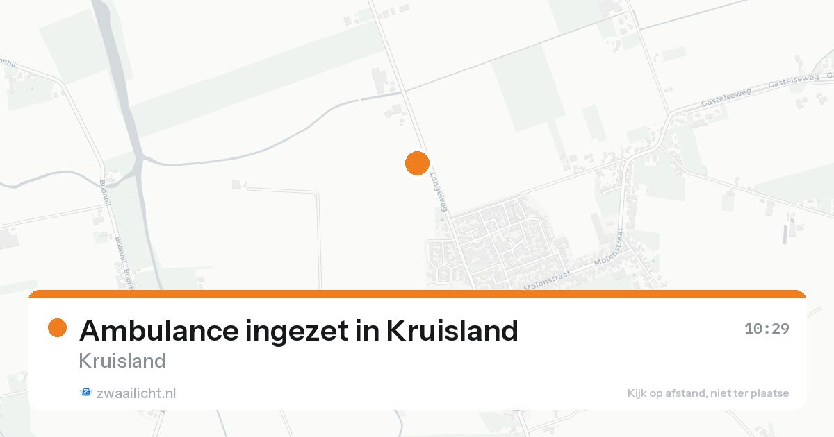 Ambulance ingezet in Kruisland — 20 aug 2026