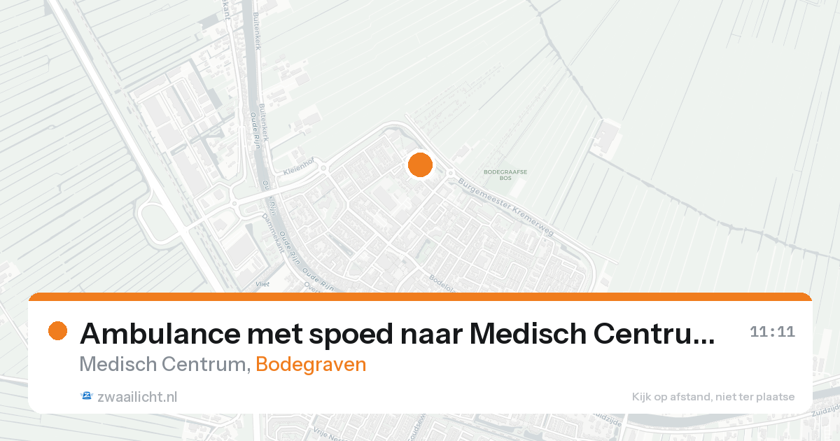 Ambulance met spoed naar Medisch Centrum in Bodegraven — 16 jul 2026