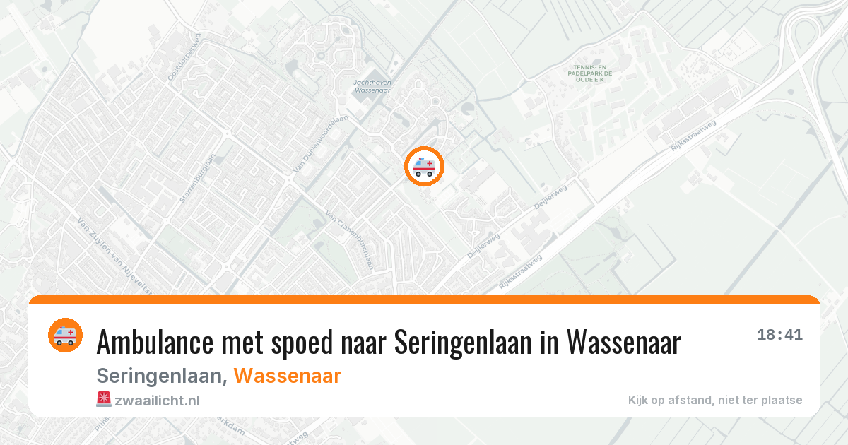 Ambulance met spoed naar Seringenlaan in Wassenaar — 24 mrt 2026