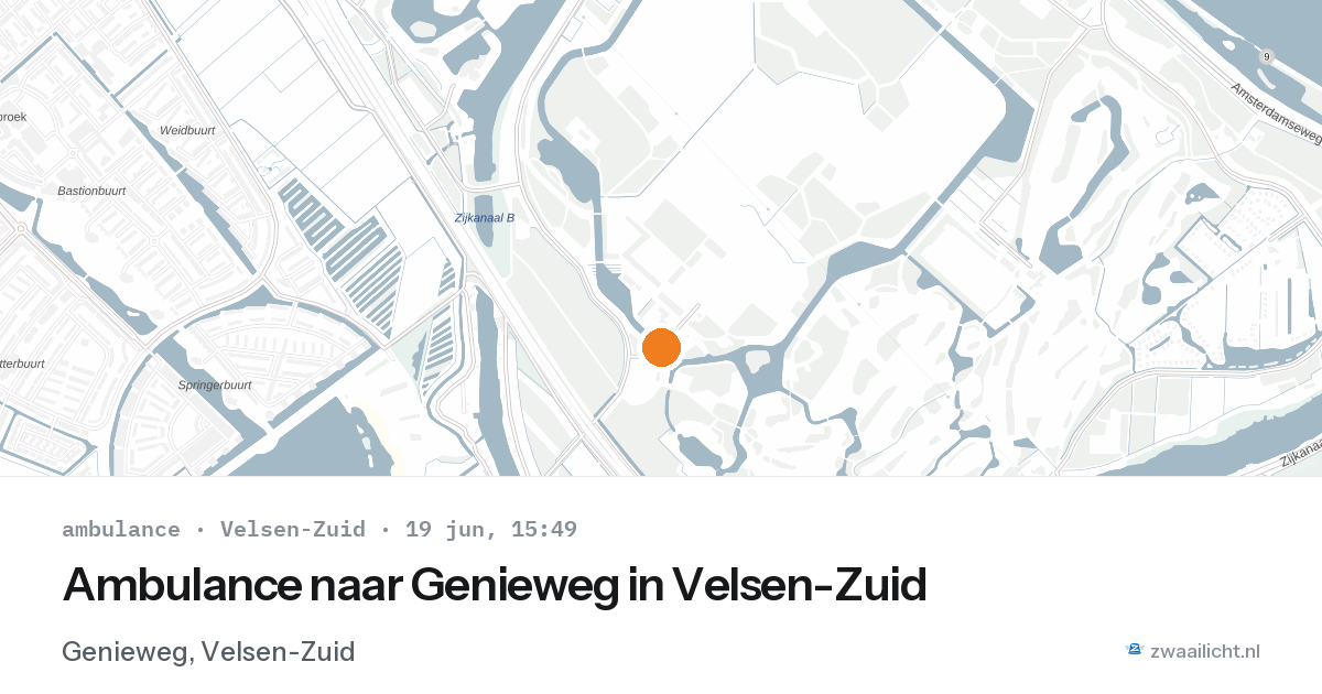 Ambulance naar Genieweg in Velsen-Zuid — 19 jun 2026
