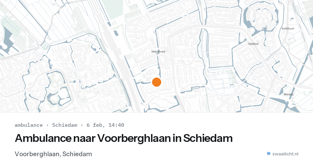 Ambulance naar Voorberghlaan in Schiedam — 6 feb 2026