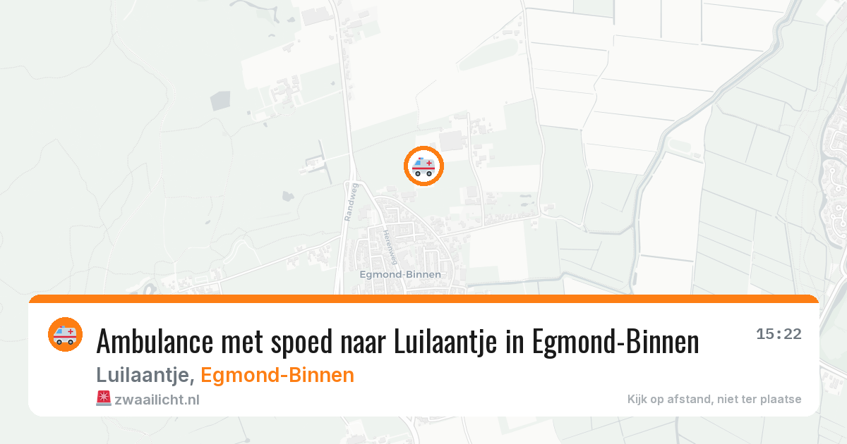 Ambulance met spoed naar Luilaantje in Egmond-Binnen — 15 mrt 2026