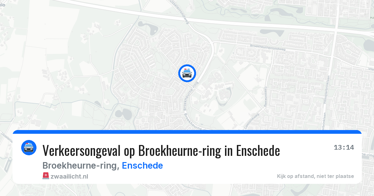 Verkeersongeval op Broekheurne-ring in Enschede — 10 aug 2026
