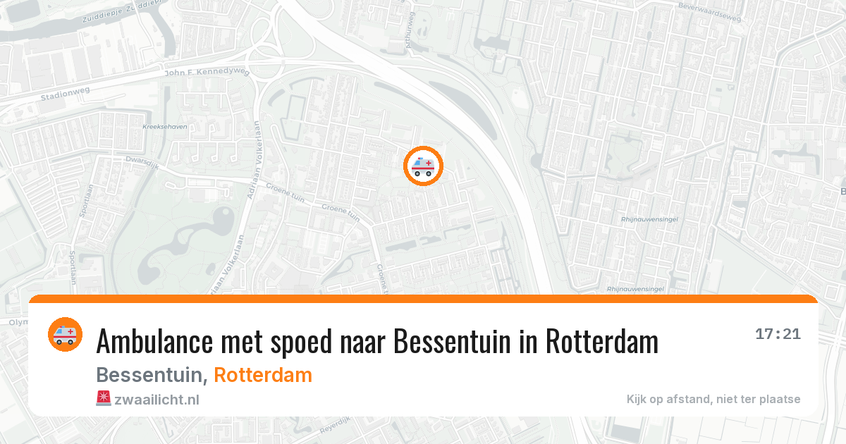 Ambulance met spoed naar Bessentuin in Rotterdam — 26 apr 2026