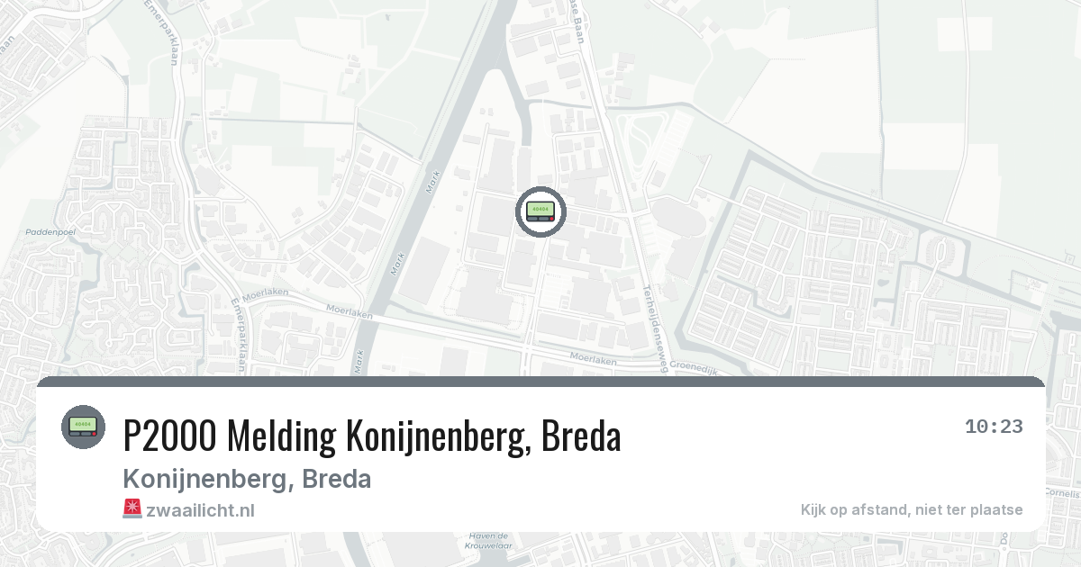 P2000 Melding Konijnenberg, Breda — 5 mrt 2026