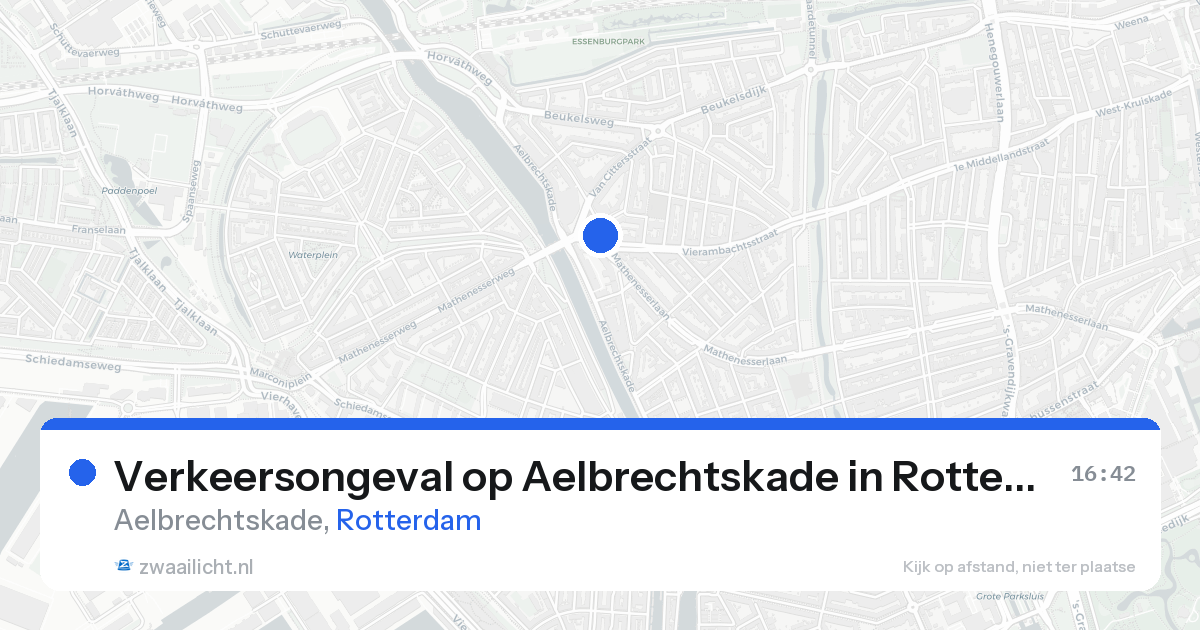 Verkeersongeval op Aelbrechtskade in Rotterdam — 21 aug 2026