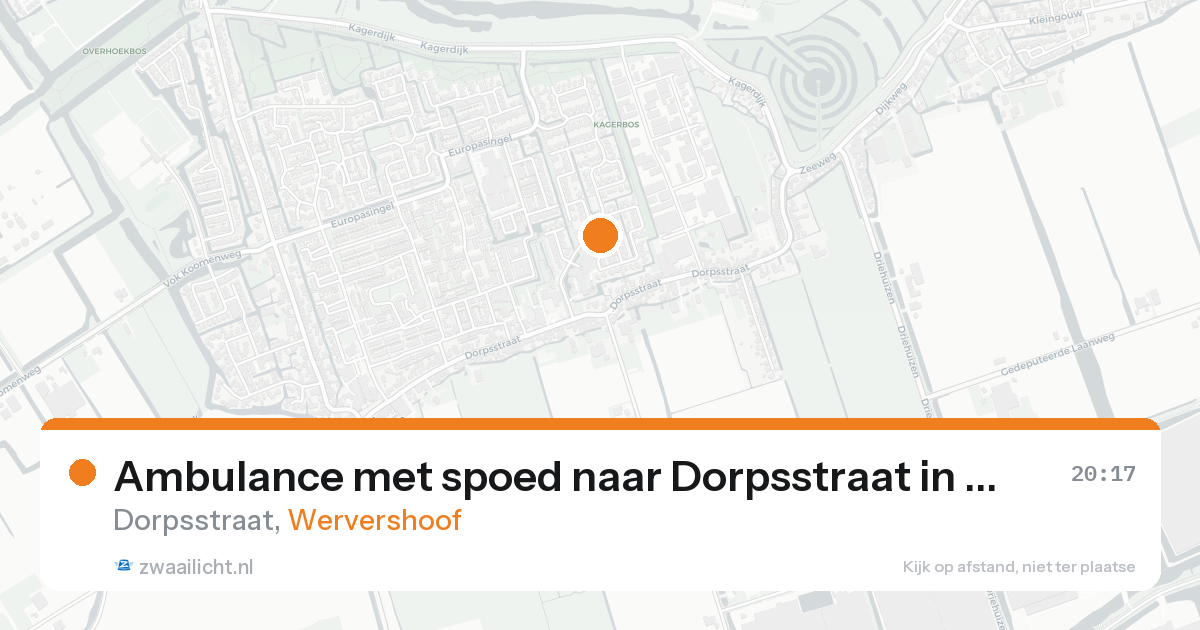 Ambulance met spoed naar Dorpsstraat in Wervershoof — 20 aug 2026