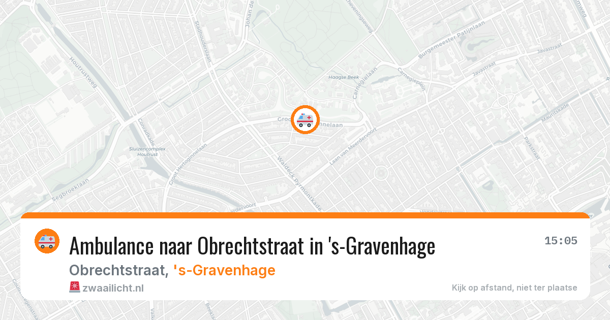 Ambulance naar Obrechtstraat in 's-Gravenhage — 15 jun 2026