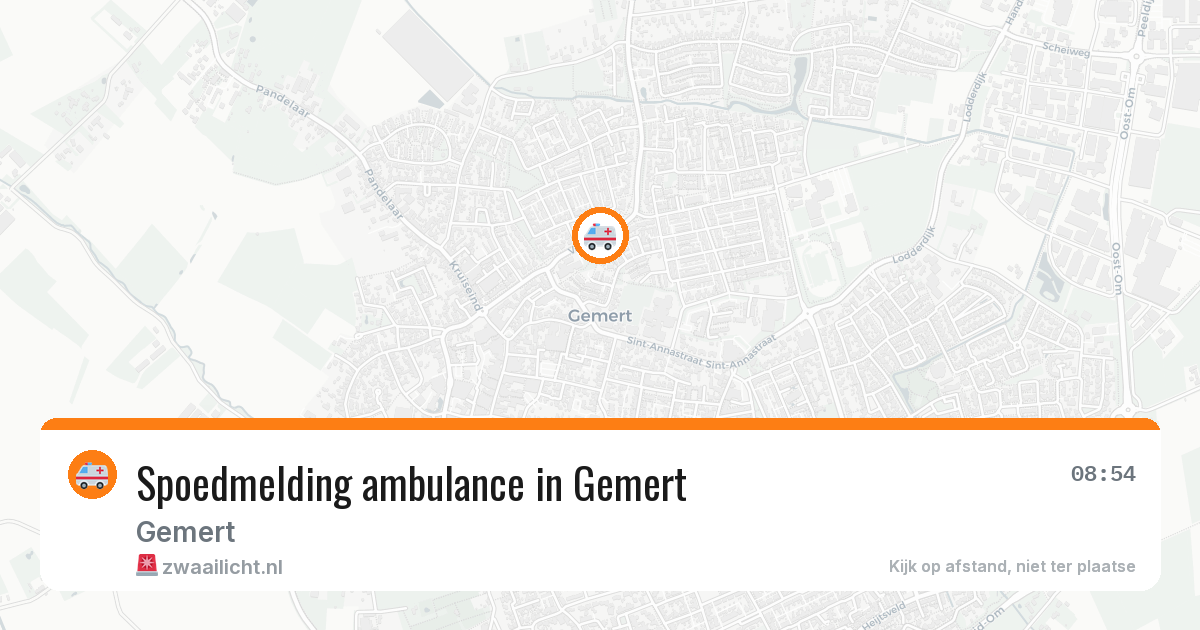 Spoedmelding ambulance in Gemert — 25 jan 2026