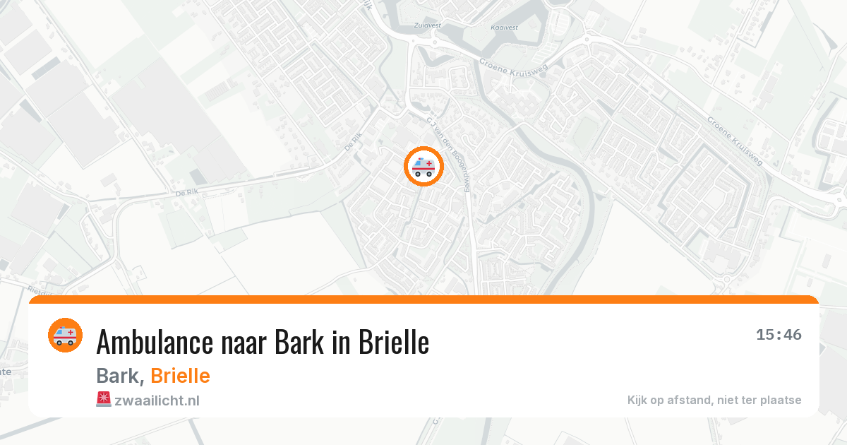 Ambulance naar Bark in Brielle — 25 mrt 2026