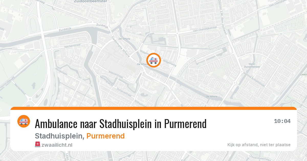 Ambulance naar Stadhuisplein in Purmerend — 17 feb 2026