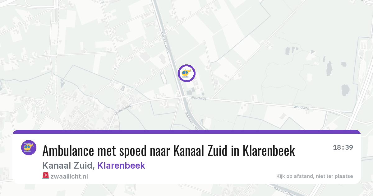 Ambulance met spoed naar Kanaal Zuid in Klarenbeek — 3 aug 2026