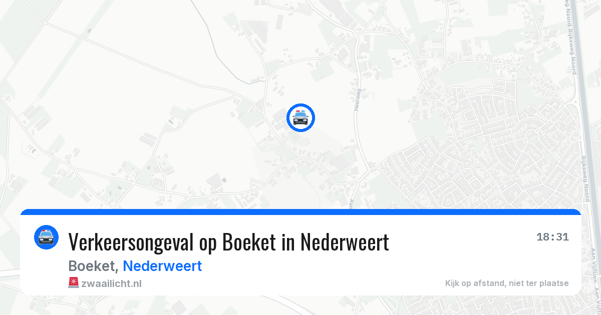 Verkeersongeval op Boeket in Nederweert — 1 mei 2026