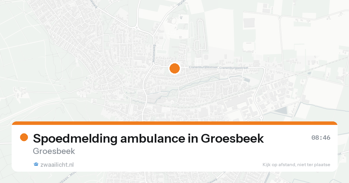 Spoedmelding ambulance in Groesbeek — 15 aug 2026