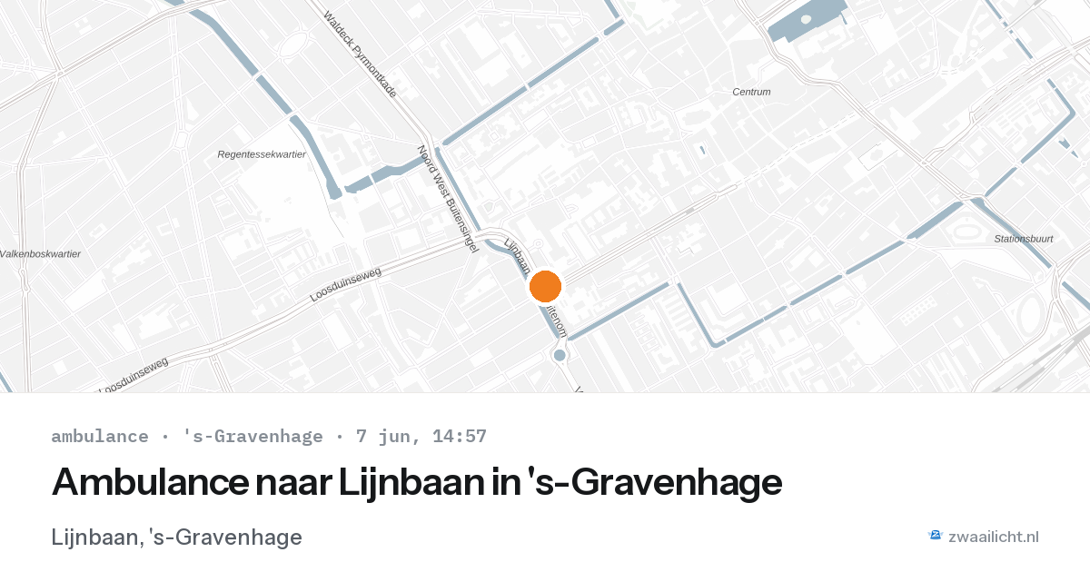 Ambulance naar Lijnbaan in 's-Gravenhage — 7 jun 2026