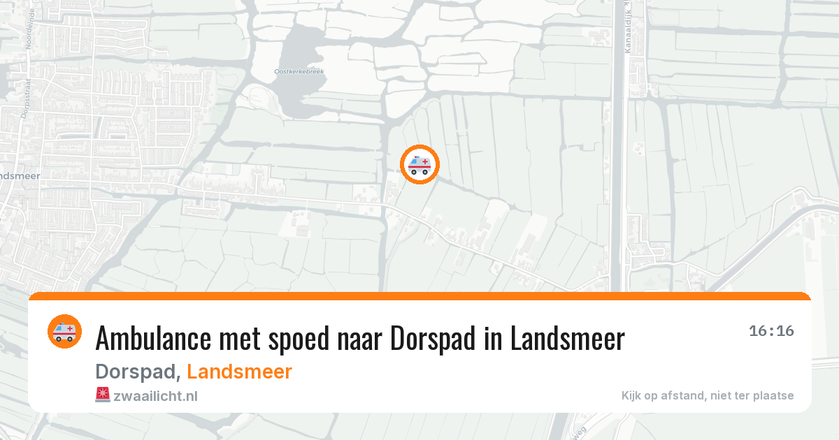 Ambulance met spoed naar Dorspad in Landsmeer — 2 aug 2026