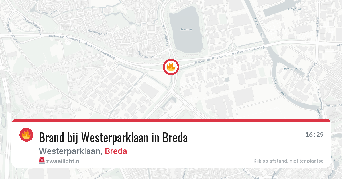 Brand bij Westerparklaan in Breda — 29 jan 2026