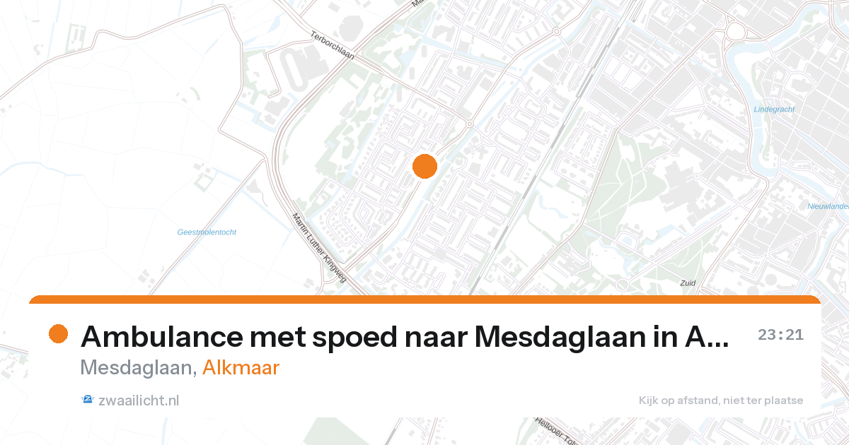 Ambulance met spoed naar Mesdaglaan in Alkmaar — 26 aug 2026
