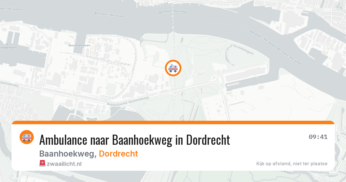 Ambulance naar Baanhoekweg in Dordrecht — 14 aug 2026
