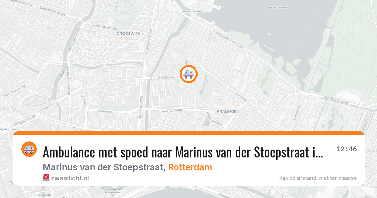 Ambulance met spoed naar Marinus van der Stoepstraat in Rotterdam — 31 mrt 2026