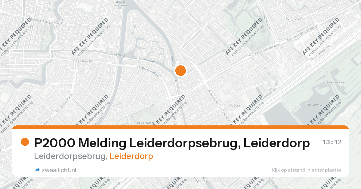P2000 Melding Leiderdorpsebrug, Leiderdorp — 18 feb 2026
