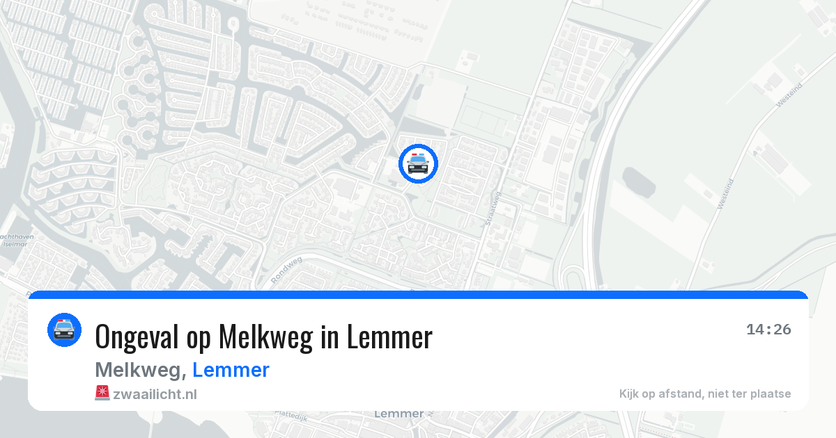 Ongeval op Melkweg in Lemmer — 24 mei 2026