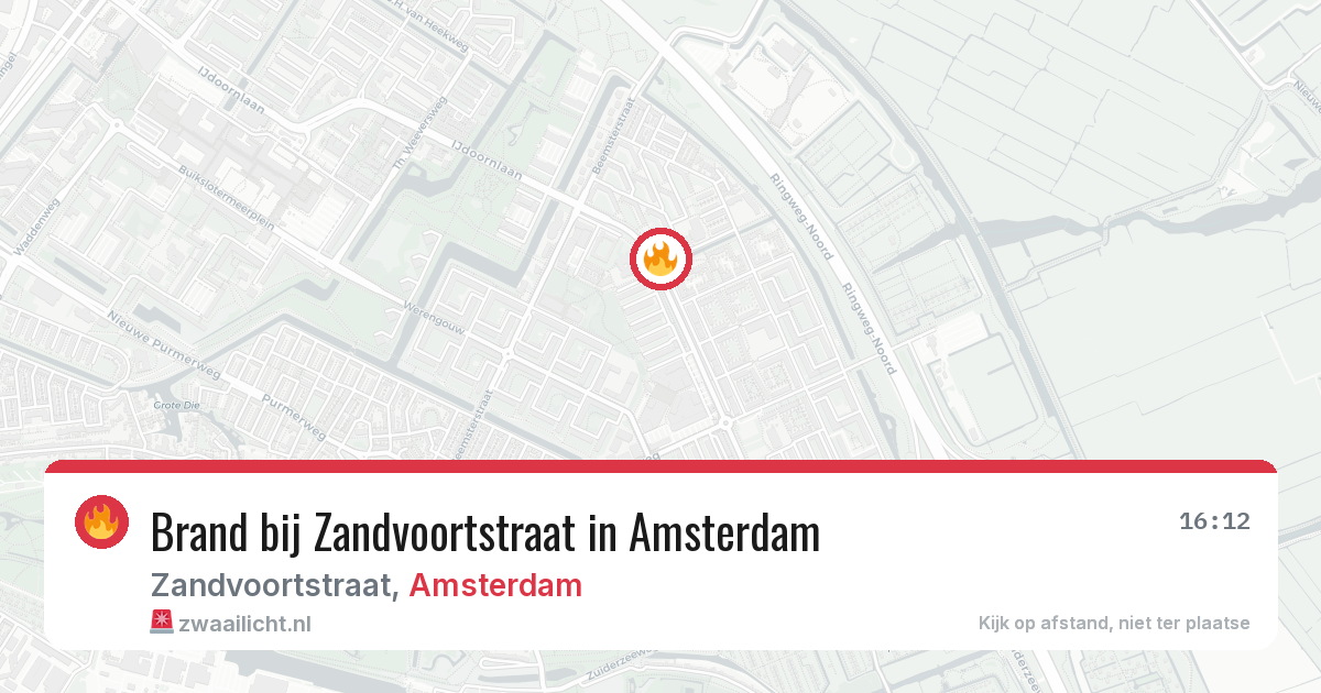 Brand bij Zandvoortstraat in Amsterdam — 27 jun 2026