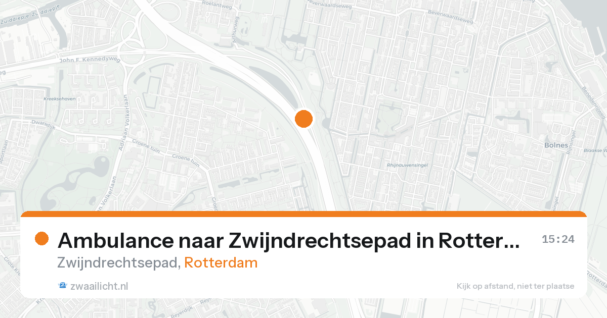 Ambulance naar Zwijndrechtsepad in Rotterdam — 1 jul 2026