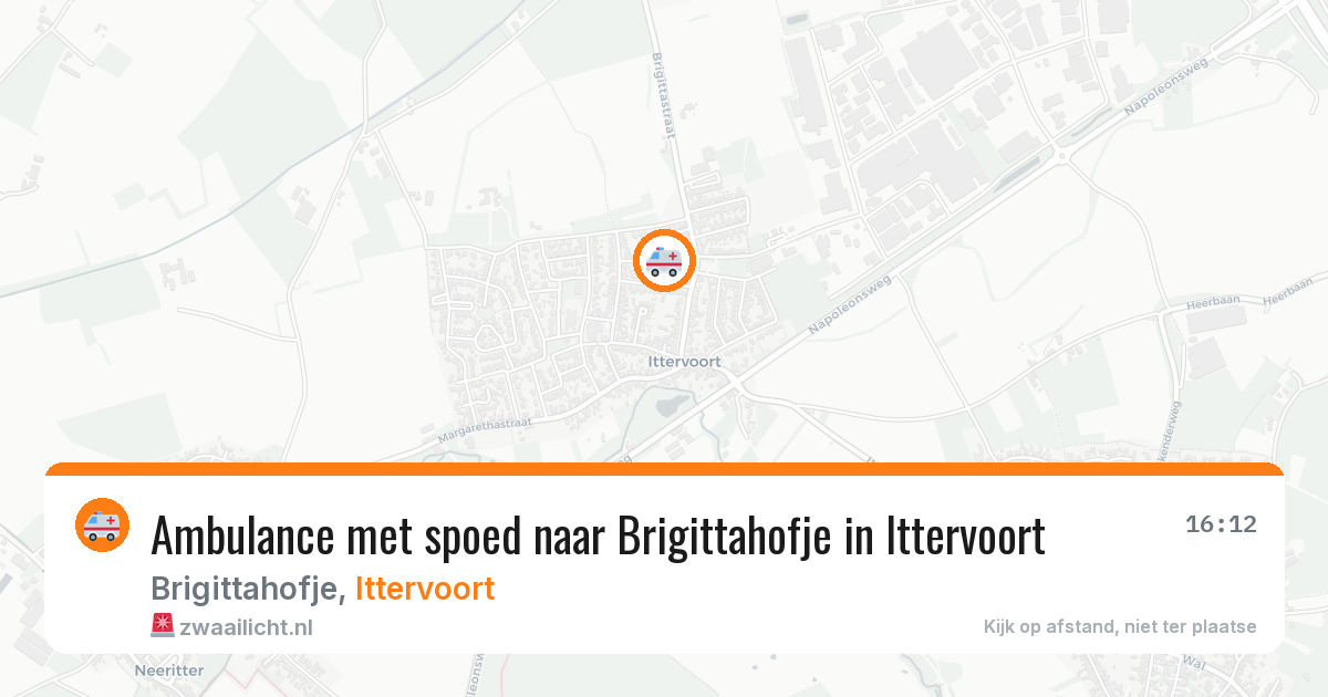 Ambulance met spoed naar Brigittahofje in Ittervoort — 21 jul 2026