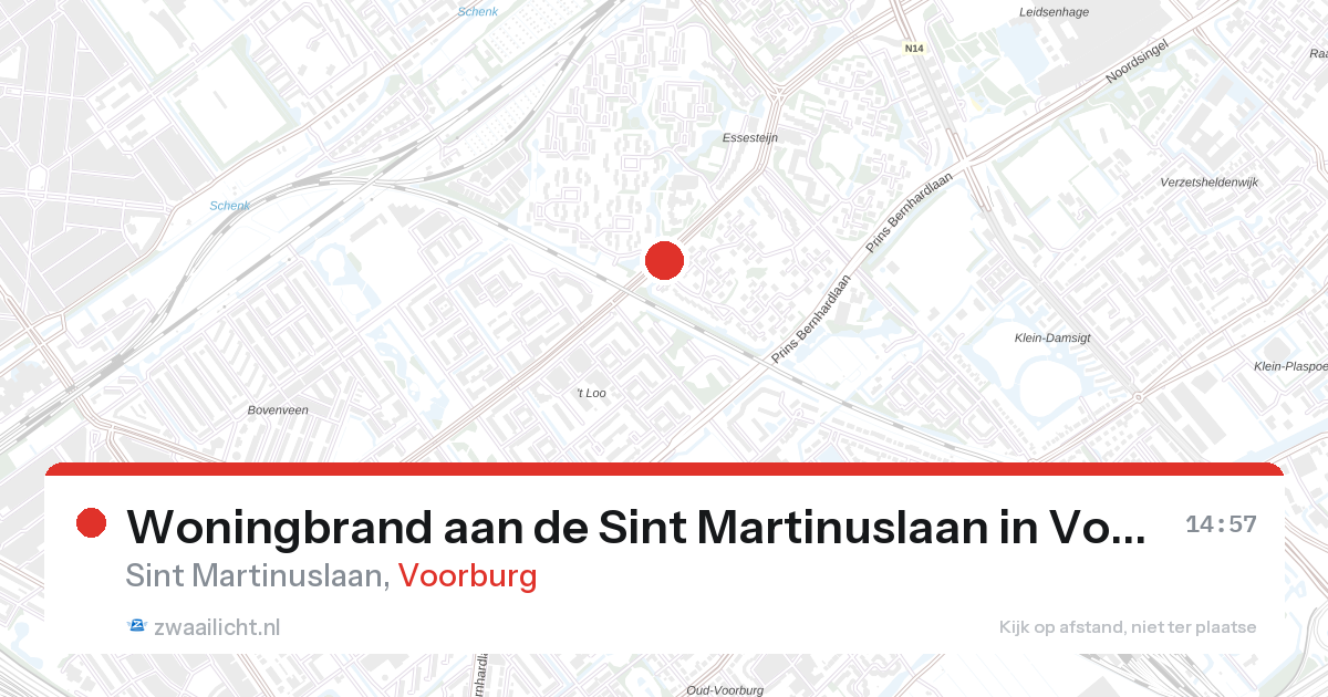 Woningbrand aan de Sint Martinuslaan in Voorburg — 28 aug 2026