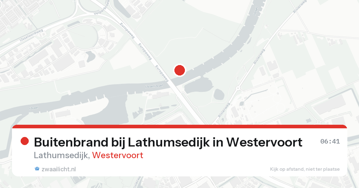 Buitenbrand bij Lathumsedijk in Westervoort — 19 aug 2026