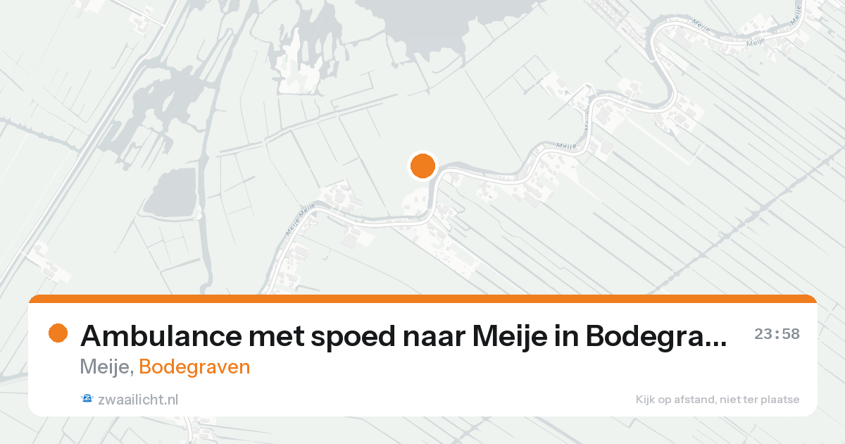 Ambulance met spoed naar Meije in Bodegraven — 15 aug 2026