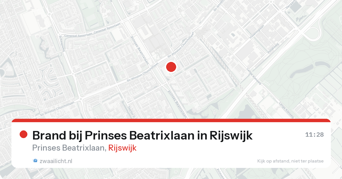 Brand bij Prinses Beatrixlaan in Rijswijk — 17 aug 2026