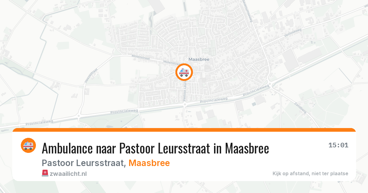 Ambulance naar Pastoor Leursstraat in Maasbree — 13 jun 2026