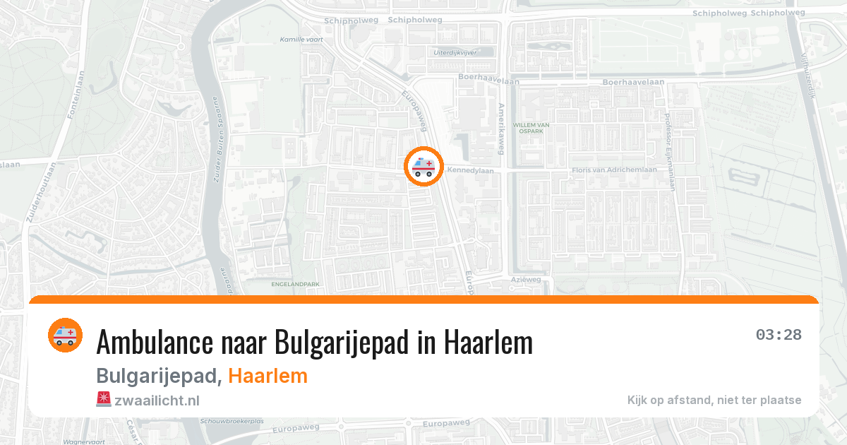 Ambulance naar Bulgarijepad in Haarlem — 21 mrt 2026