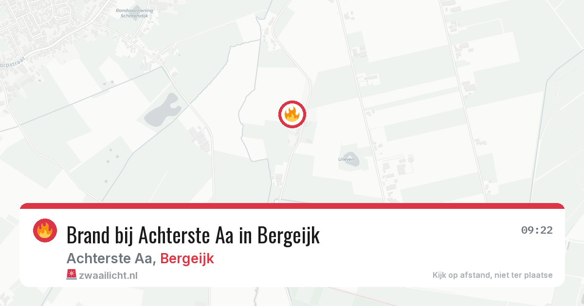 Brand bij Achterste Aa in Bergeijk — 28 jun 2026