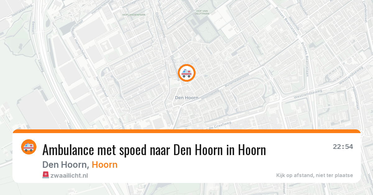 Ambulance met spoed naar Den Hoorn in Hoorn — 13 jul 2026