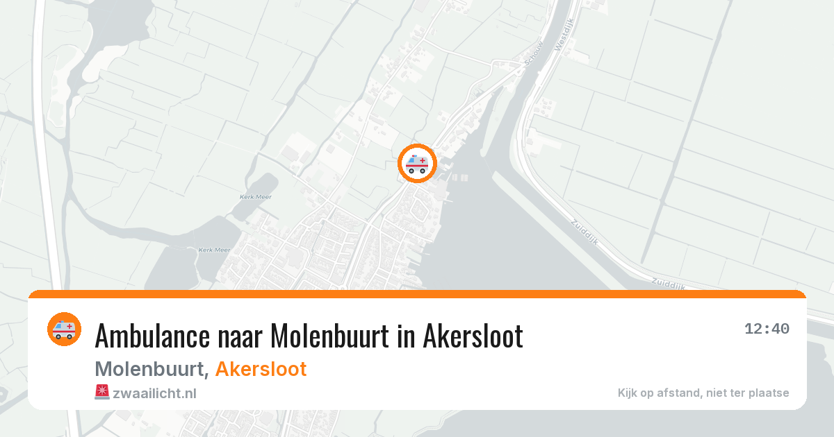 Ambulance naar Molenbuurt in Akersloot — 25 jun 2026