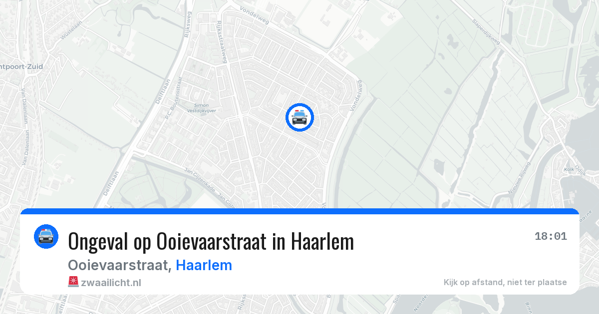 Ongeval op Ooievaarstraat in Haarlem — 28 mei 2026