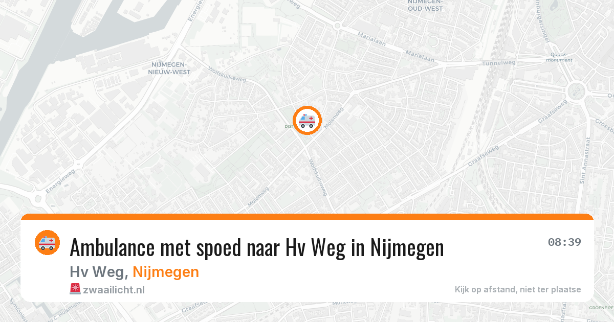 Ambulance met spoed naar Hv Weg in Nijmegen — 11 aug 2026