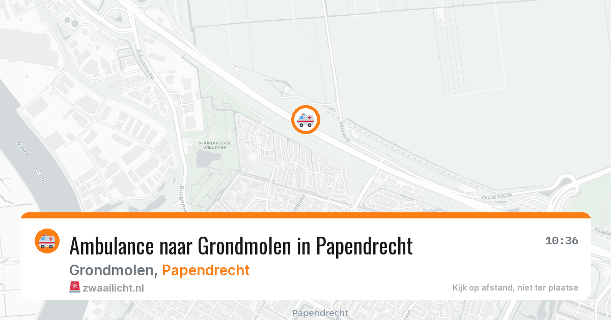Ambulance naar Grondmolen in Papendrecht — 15 jul 2026