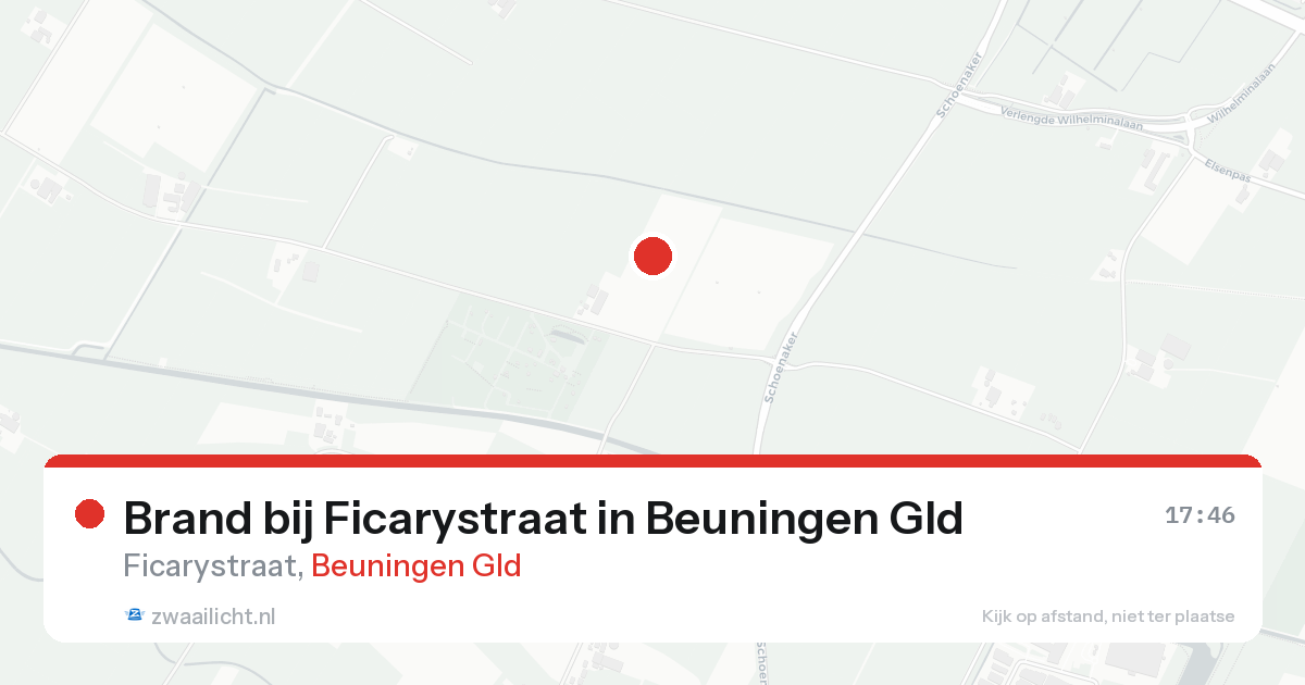 Brand bij Ficarystraat in Beuningen Gld — 15 aug 2026