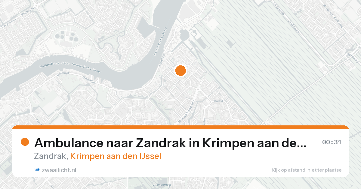 Ambulance naar Zandrak in Krimpen aan den IJssel — 25 aug 2026