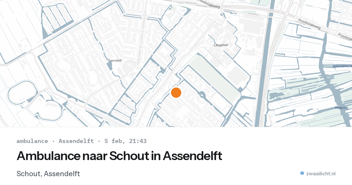 Ambulance naar Schout in Assendelft — 5 feb 2026