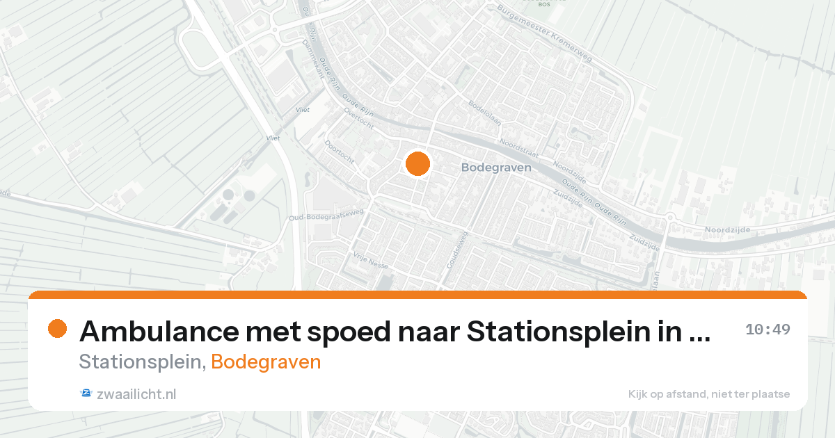 Ambulance met spoed naar Stationsplein in Bodegraven — 20 jul 2026