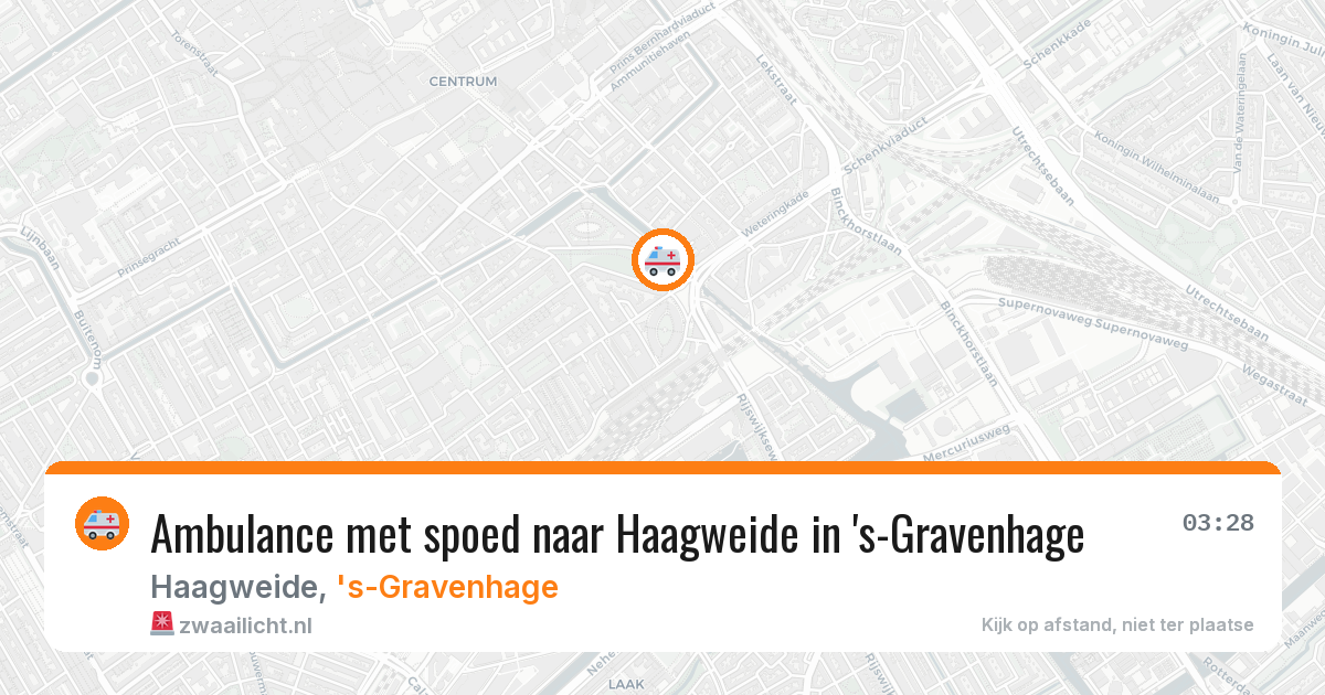 Ambulance met spoed naar Haagweide in 's-Gravenhage — 3 aug 2026